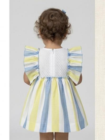 Miranda Vestido Bebe Rayas Volante Hombros "Petunia" 0138/V [1]