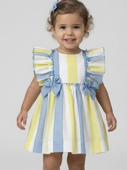 Miranda Vestido Bebe Rayas Volante Hombros "Petunia" 0138/V [0]