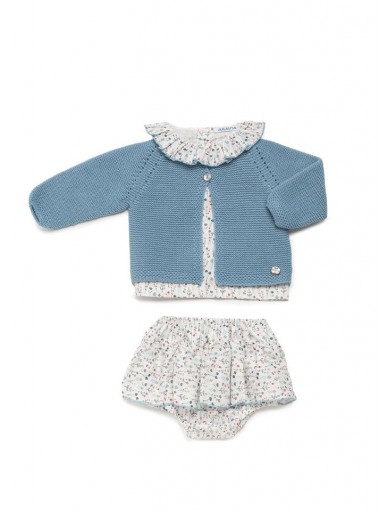 Juliana Vistiendo Bebés Conjunto Chaqueta Blusa Volante Braguita con Sobrefalda Niña 24677 [0]