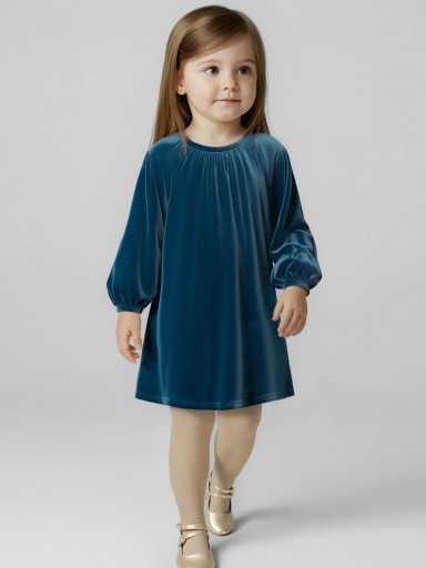 Mayoral Vestido Terciopelo Brillo 15-04923-043 Oceano