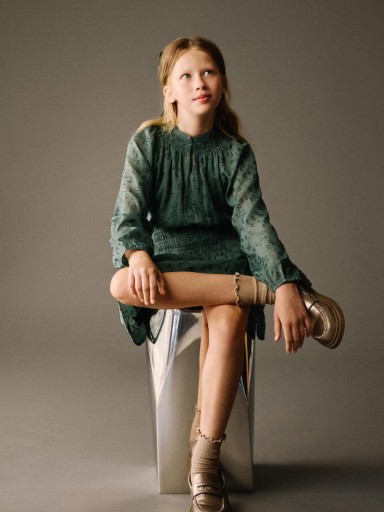 Mayoral Vestido Gasa Lurex 15-07909-055 Eucalipto [0]