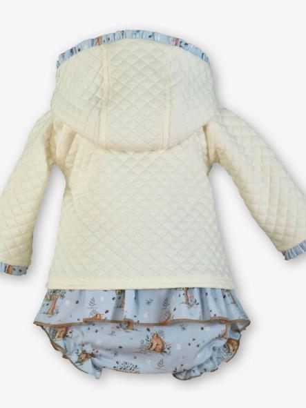 Miranda Conjunto Bebe Niña Sudadera beige y Braguita con Sobrefalda "Britanie" 0042/23 [3]