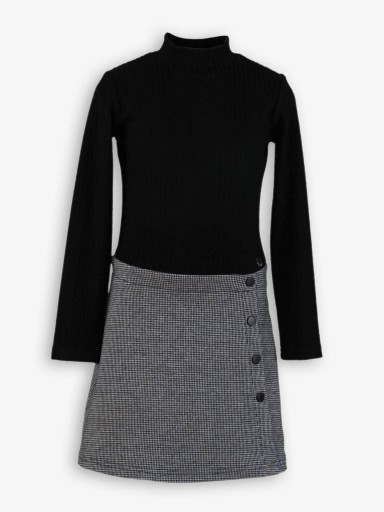 Miranda Vestido Niña Cuerpo negro Falda Pata de Gallo "Sasha" 0314/V [1]