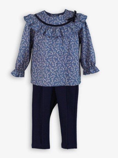 Miranda Conjunto Pantalón Marino Blusa Estampada "Danna" 0528/23 [0]