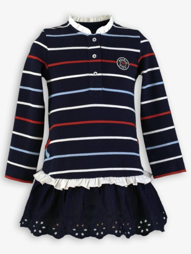 Miranda Vestido Infantil Tipo Polo Marino Rayas 1403/V [1]