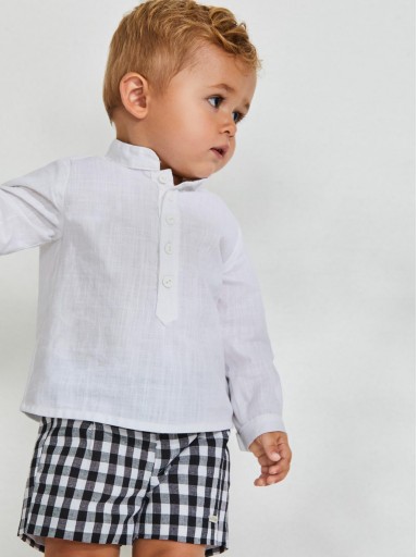 Nekenia Conjunto Niño Camisa Canguro Pantalón Corto Vichy Negro 2321025