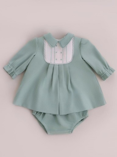Miranda Vestido Bebe con braguita Verde 0029/VB [2]