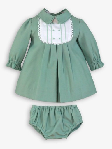 Miranda Vestido Bebe con braguita Verde 0029/VB [0]