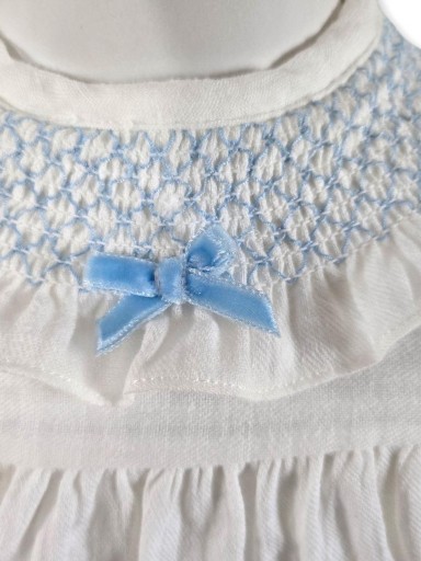 Miranda Pelele Bebe Cuello Con Gorro Nido Abeja Azul 0022/PG [2]