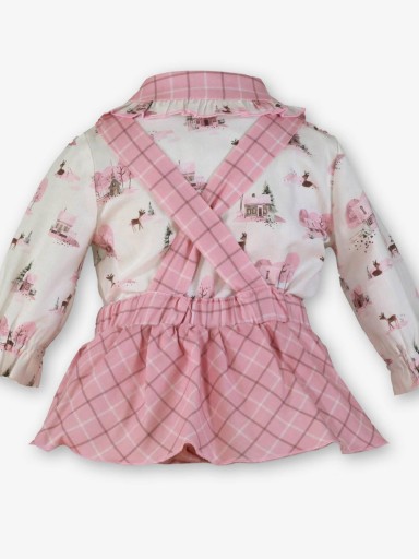 Miranda Conjunto Bebe Falda Cuadros Blusa  Casitas 0024/23  [1]