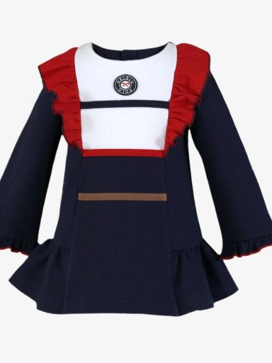 Miranda Vestido Bebe Algodón Franjas 1201/V [0]