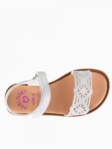 Pablosky Sandalia Niña Piel Ondas Olimpo Blanco Piso Mary 437900 [3]