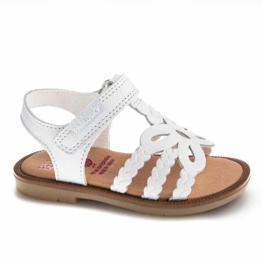 Pablosky Sandalia Niña Piel Olimpo Blanco 071600