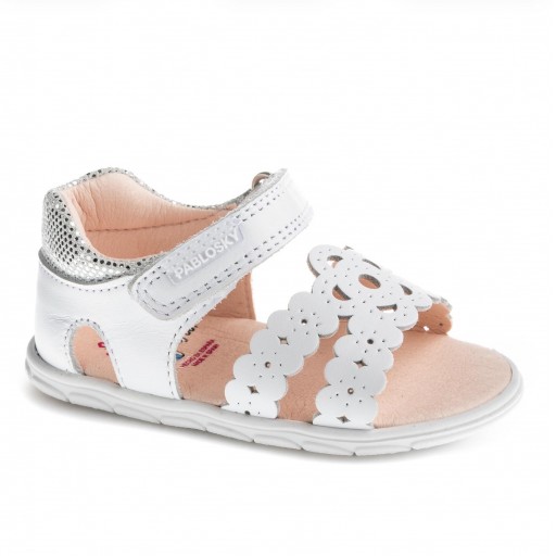 Pablosky Sandalia Niña Piel Blanco ZIG 066500