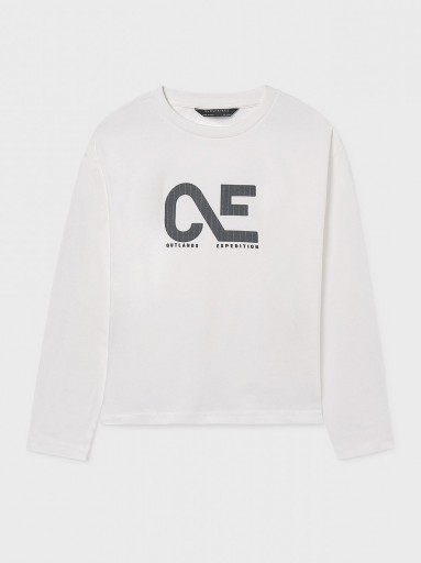 Mayoral Camiseta M/L Apliques 15-07010-034 Nata   [1]
