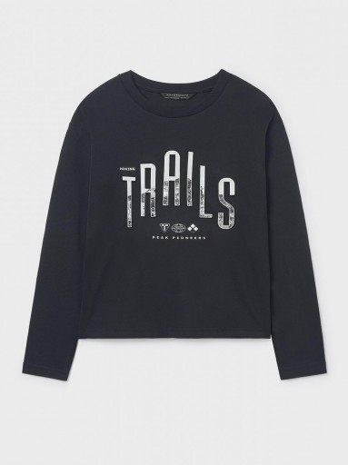 Mayoral Camiseta M/L "Trails" 15-07007-030 Negro  [0]