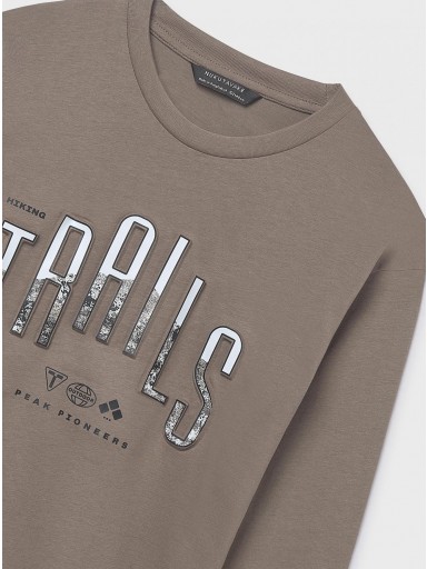 Mayoral Camiseta M/L "Trails" 15-07007-029 Lodo  [1]