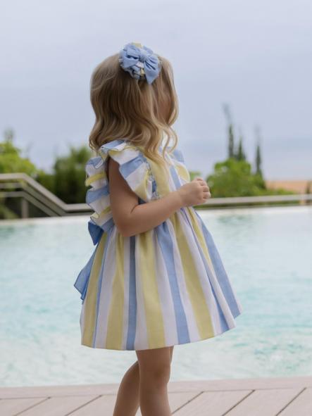 Miranda Vestido Infantil Rayas Volante Hombros "Petunia" 0238/V [3]