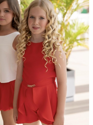 Miranda Mono Niña Sin Mangas Pantalón Corto "Amapola" 0312/M