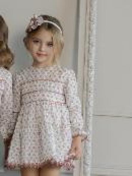 Miranda Vestido Infantil Ceremonia Estampado Geométrico Puntilla "Evolett" 0256/V [5]