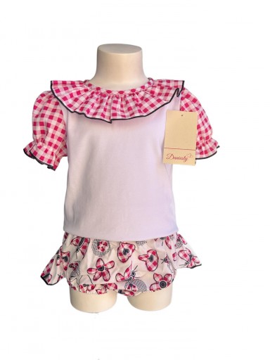 Daniesty Conjunto Bebé Camiseta Braguita Estampado Floral Familia 011 