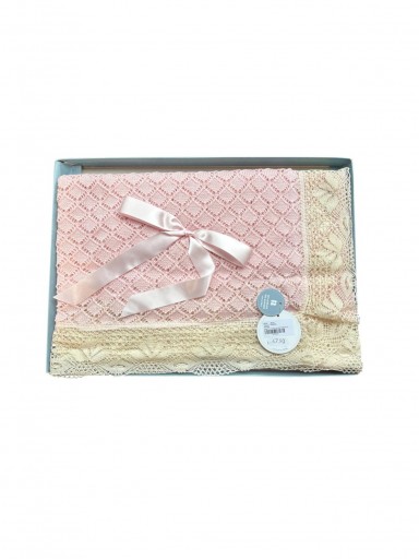 Juliana Manta Calada Punto Rosa Puntilla Beig J915