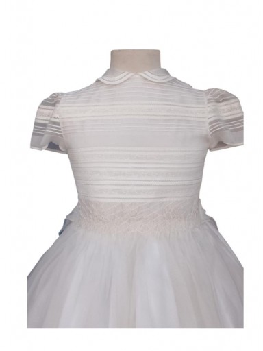 Vestido Comunión Niña Modelo Esmeralda Cristal Beige [0]
