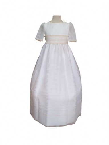 Vestido Comunión Niña Modelo  Romance P489 Beige [1]