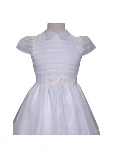 Vestido Comunión Niña Gasa Modelo Bonita BON224 Beige [0]