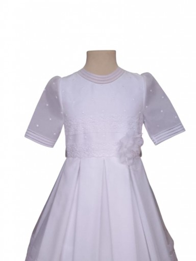 Vestido Comunión Niña Modelo Princesa 9733 Blanco  [0]