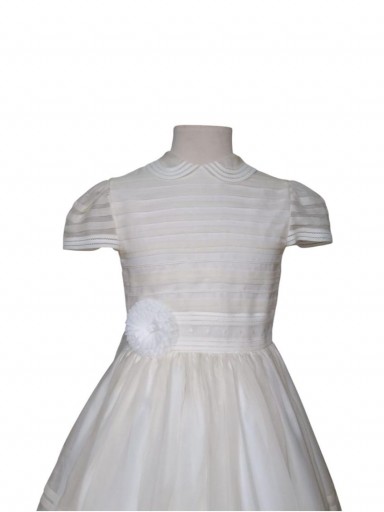 Vestido Comunión Niña Seda natural Modelo Maravilla  26033 Beig [0]