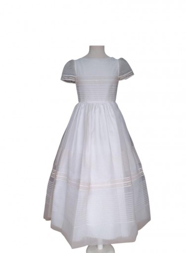 Vestido Comunión Niña modelo Paloma 26088 Beig [1]