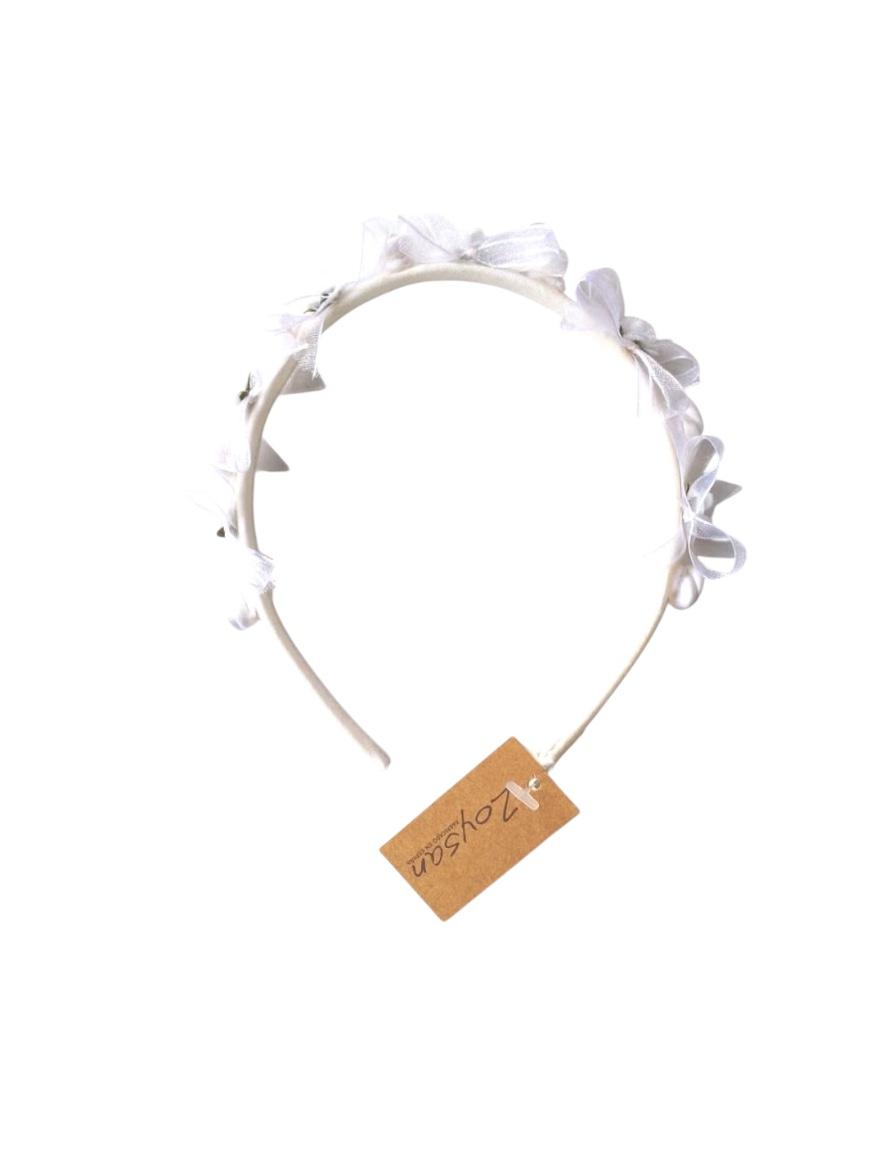 Comunión Diadema Flores lazos 90069