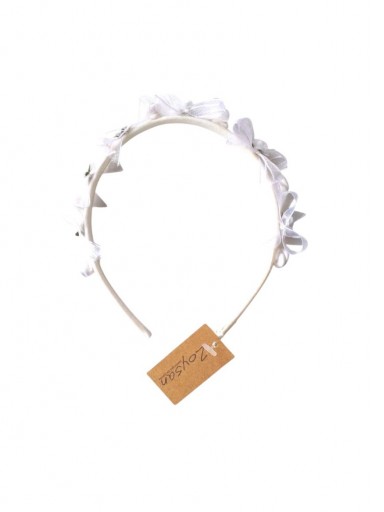Comunión Diadema Flores lazos 90069