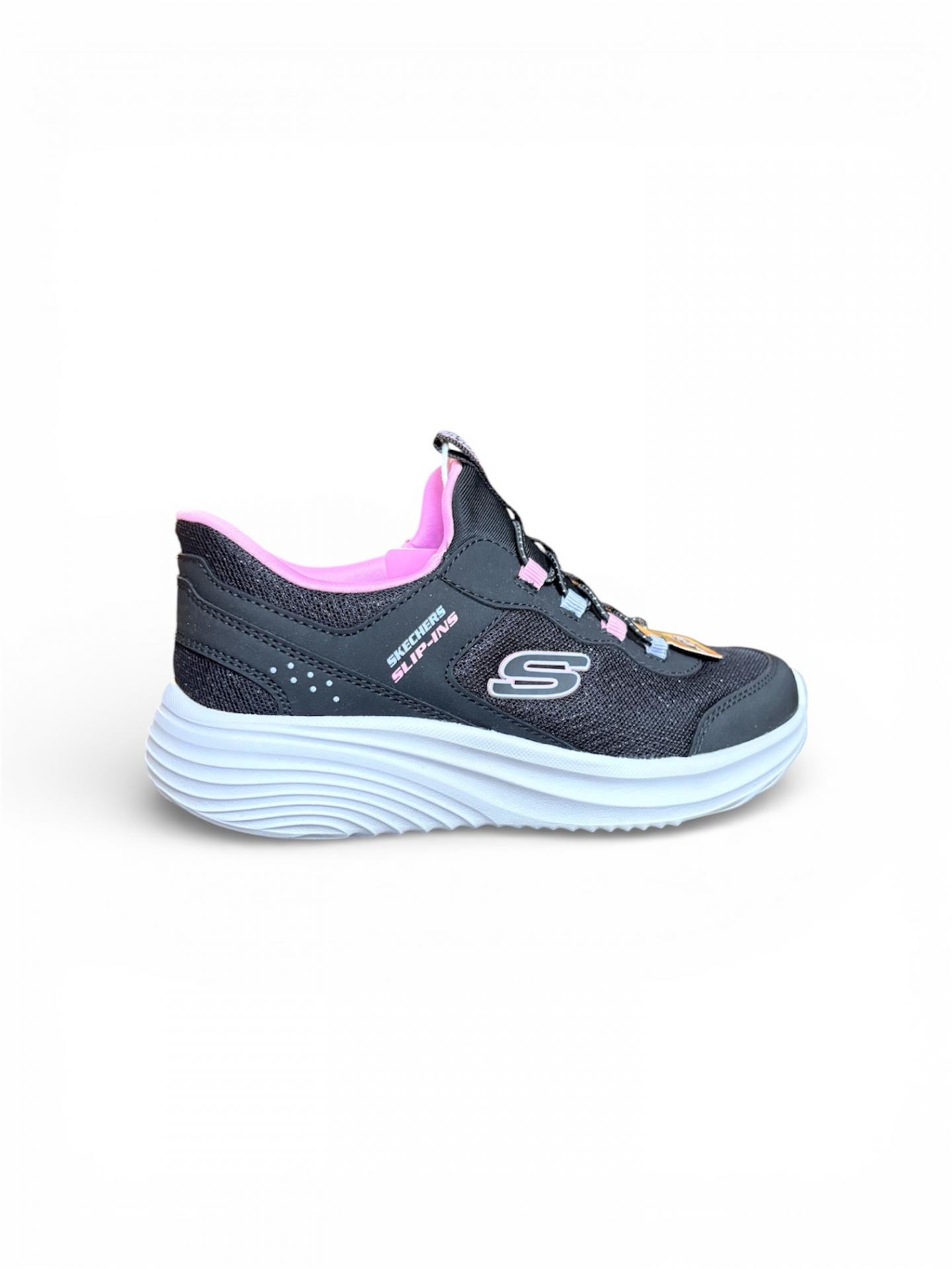Skechers Deportivo Infantil Bounder Pro Slip-Ins Mesh Sneaker W/ Air-Cooled 303690 BLK