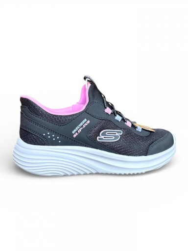 Skechers Deportivo Infantil Bounder Pro Slip-Ins Mesh Sneaker W/ Air-Cooled 303690 BLK