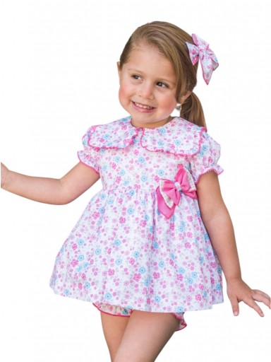 Daniesty Jesusito Bebé Braguita Estampada Volante Cuadro Vichy Vestido Estampado Flores Lazada Familia Dulce 001