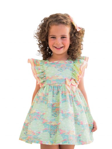 Daniesty Vestido Infantil Estampado Bosque Lazada Vichy Familia Hawaii 002 [0]