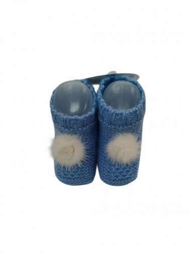 Juliana Bota Pompón Patucos Punto  515 Cielo