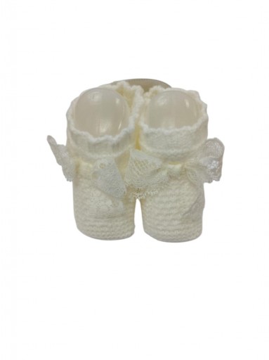 Juliana Bota Puntilla Patucos Punto  516 Crudo