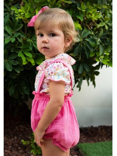 Daniesty Conjunto Bebé Pelele rosa Camisa Flores Familia Viena 019 [0]