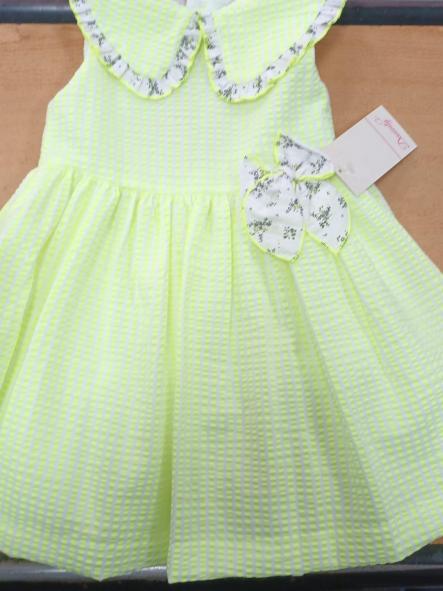 Daniesty vestido Infantil Estampado Cuadros Vichy Neon Detalles Flores 002 [0]