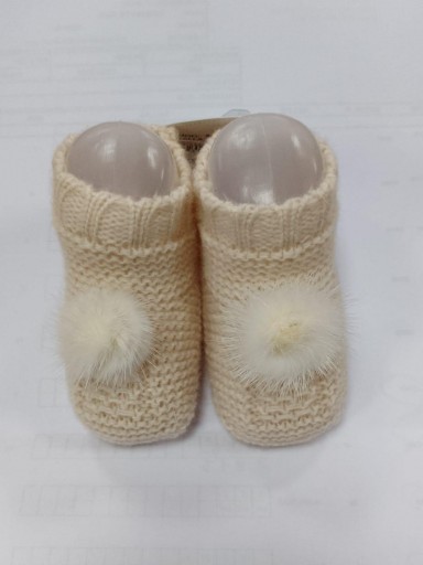 Juliana Bota Pompón Patucos Punto  515 Crema [0]