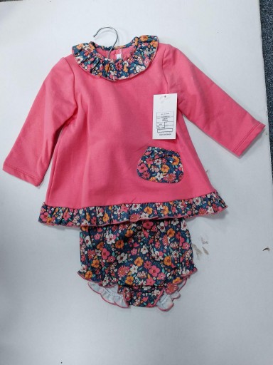 Daniesty Jesusito Coral Cuello Estampado Bolsillo Braguita Estampado Flores Familia Corina 001 [1]