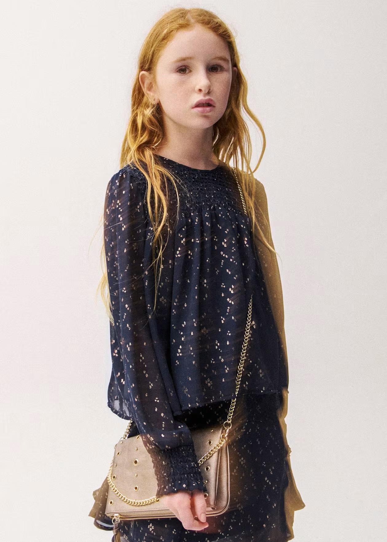 Mayoral Blusa Gasa Nido De Abeja 16-07121-088 Noche