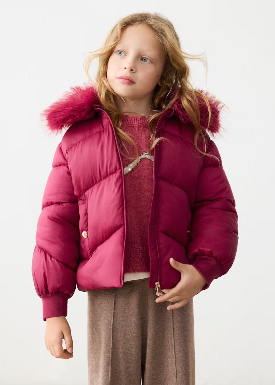 Mayoral Chaquetón Cuello Pelo 16-04421-034 Framboise