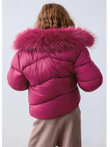 Mayoral Chaquetón Cuello Pelo 16-04421-034 Framboise [1]