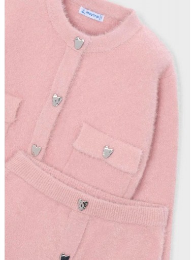 Mayoral Conjunto falda y rebeca tricot  16-04935-033 Rosa Pastel [2]