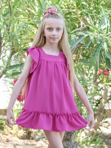 Vera by Nekenia vestido infantil ceremonia Volantes Buganvilla "Pinar" 26VV11