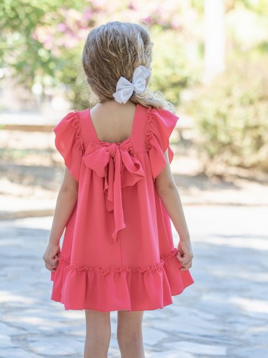 Vera by Nekenia vestido infantil ceremonia Volantes Rosa Fluor "Pinar" 26VV11 [1]